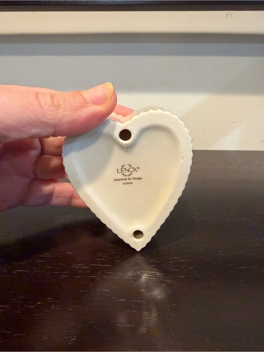 Lenox Ivory Heart-Shaped Votive Candle Holder